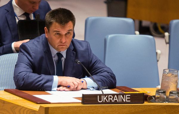 Министр иностранных дел Украины Павел Климкин на открытом заседании совета безопасности ООН в Нью-Йорке