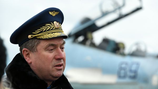 Командующий 4-ой армией ВВС и ПВО ЮВО Виктор Севостьянов на аэродроме Бельбек. 22 декабря 2018
