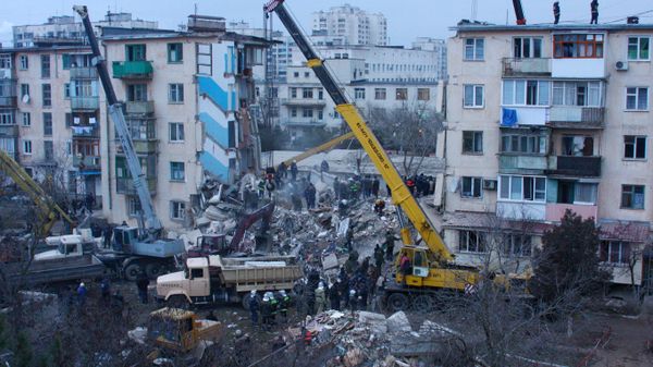  Ликвидация последствий взрыва жилого дома в Евпатории 24.12.2008 года