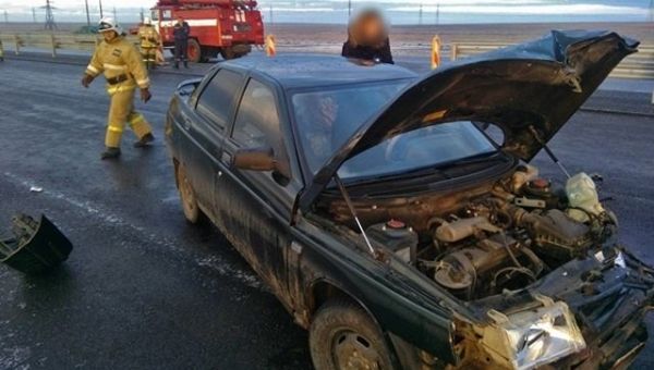 ДТП с участием автомобиля ВАЗ-2110 в поселке Приморский под Феодосией