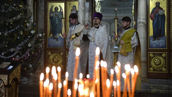 Празднование Рождества в городах России