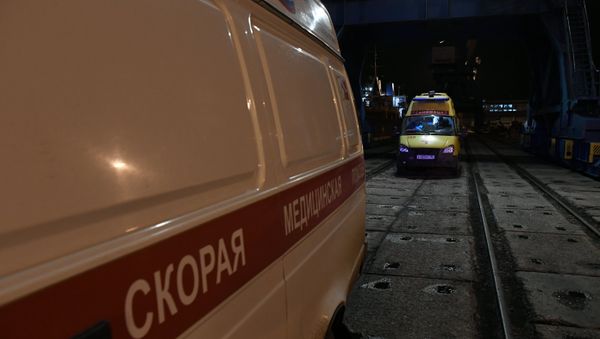 Машины скорой помощи в порту Керчи