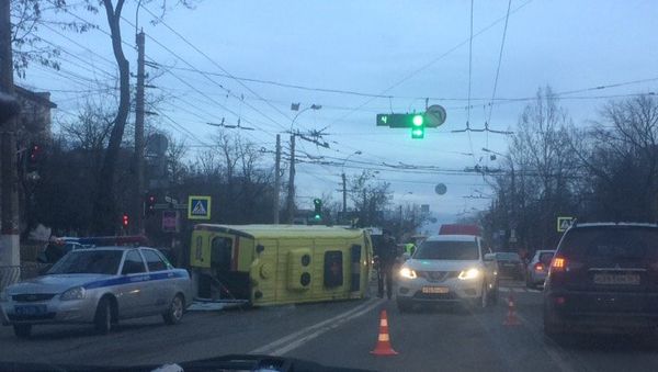 ДТП с участием скорой помощи в Симферополе 23.01.2019 г.