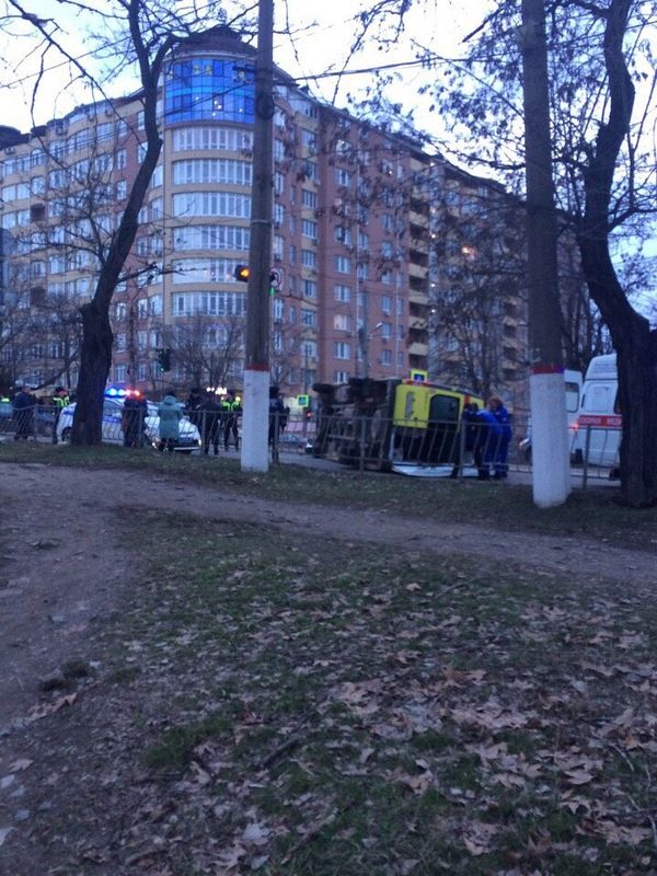 ДТП с участием скорой помощи в Симферополе 23.01.2019 г.