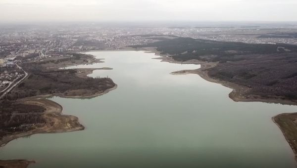 Симферопольское водохранилище - вид с коптера