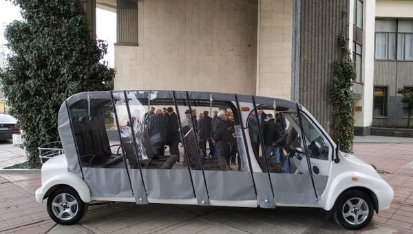 Электробус, который планируется запустить для подвоза туристов в курортных городах Крыма