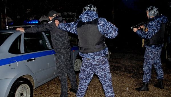 Задержание подозреваемого сотрудниками Росгвардии