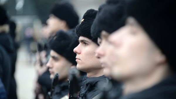 В Севастополе новобранцы отдельной бригады разведки Черноморского флота приняли военную присягу