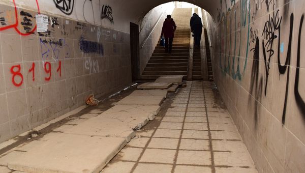 Подземный пешеходный переход на ул. Ракетная в Симферополе