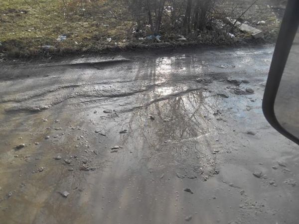 Ямы на улице Узловая в Симферополе