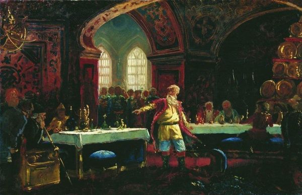Репродукция картины К.Е.Маковского Князь Репин на пиру у Ивана Грозного Репродукция картины К.Е.Маковского Князь Репин на пиру у Ивана Грозного