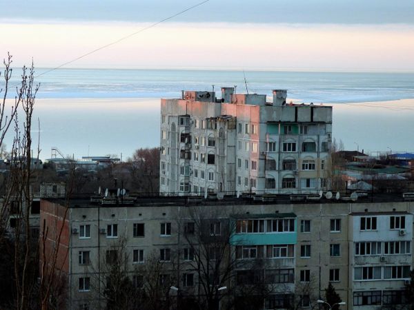 Вид на дома города Щелкино