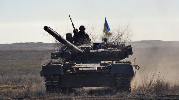 Тактические учения украинских десантников