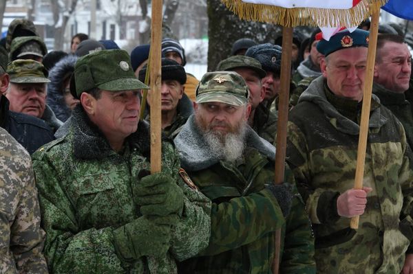  Празднование в Симферополе Дня защитника Отечества и пятой годовщины со дня образования сводного полка Народного ополчения РК