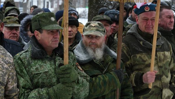  Празднование в Симферополе Дня защитника Отечества и пятой годовщины со дня образования сводного полка Народного ополчения РК