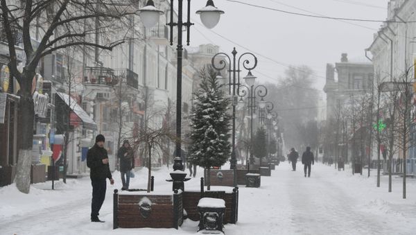 Снег в Симферополе. 23 февраля 2019