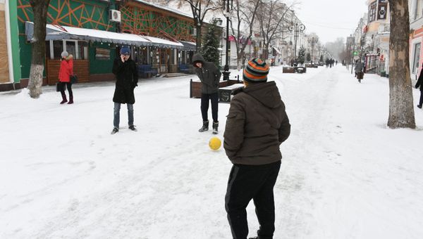 Снег в Симферополе. 23 февраля 2019