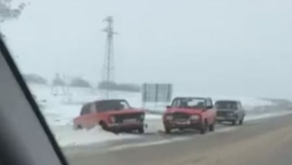 ДТП с участием двух автомобилей на автодороге Симферополь - Феодосия