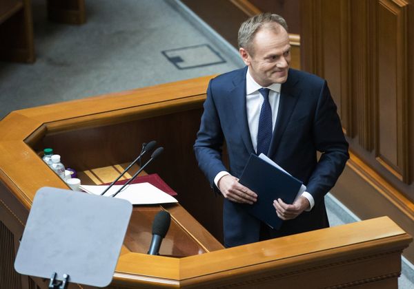 Президент Европейского Совета Дональд Туск на заседании Верховной рады Украины