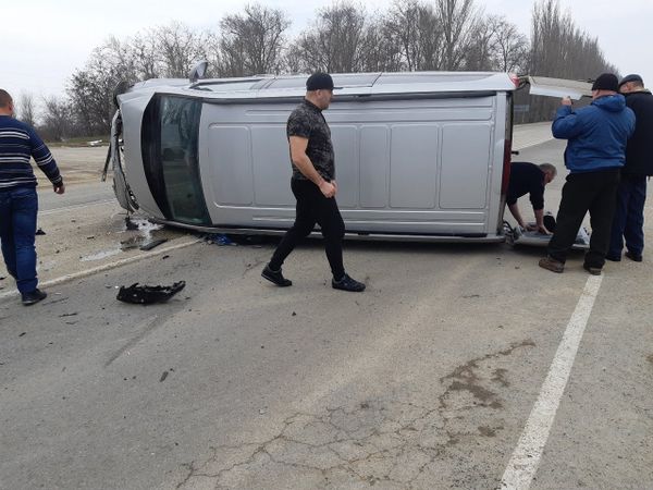 Авария с участием двух микроавтобусов в Кировском районе Крыма