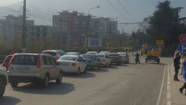 Транспортный затор в Ялте 21.03.2019 г.