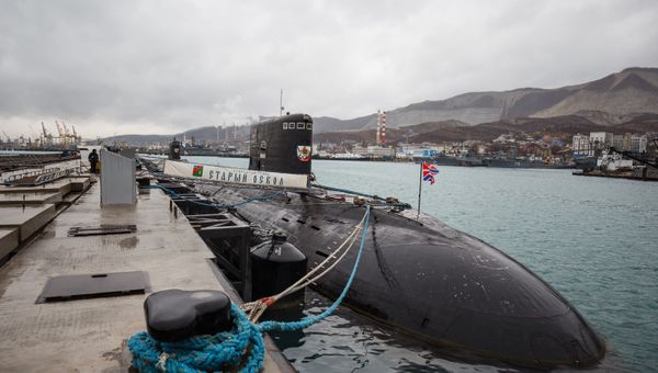 Подводная лодка Старый Оскол на военно-морской базе в Новороссийске. Архивное фото