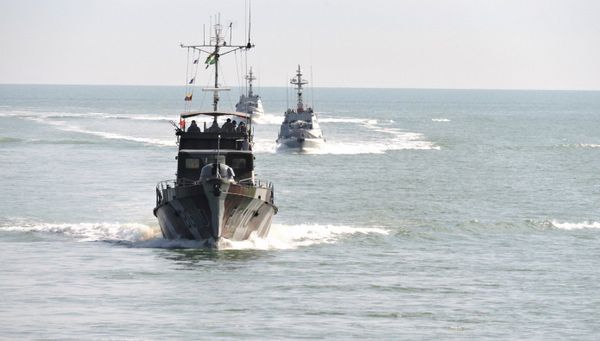 Катера Госпогранслужбы Украины во время патрулирования акватории