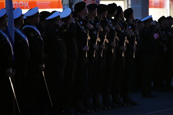 Первая репетиция парада Победы в Симферополе