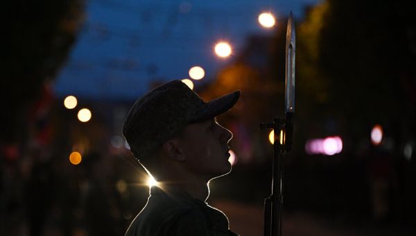 Первая репетиция парада Победы в Симферополе