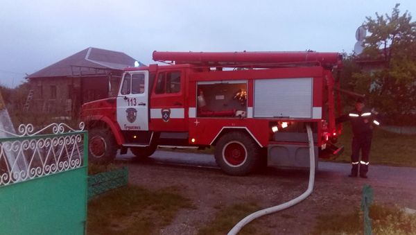 Пожар в селе Курское Белогорского района Пожар в селе Курское Белогорского района