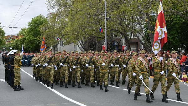 Военный парад в честь Дня Победы в Севастополе. 9 мая 2019