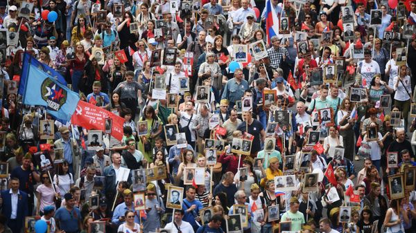 Акция Бессмертный полк в Москве
