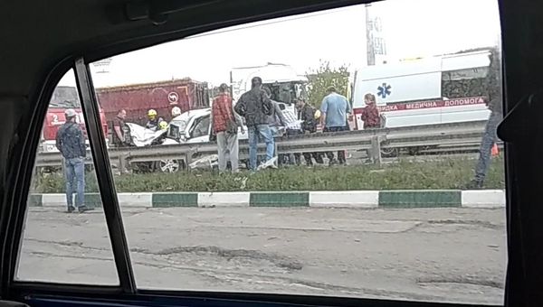 ДТП с участием легкового и грузового автомобилей на трассе Симферополь – Ялта