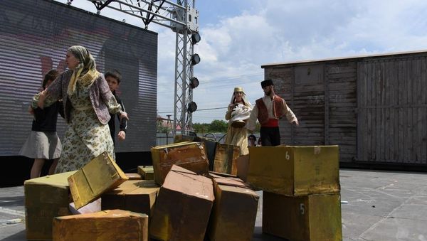 Траурные мероприятия на территории мемориального комплекса Сюрень в Бахчисарайском районе