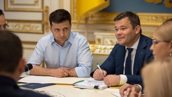 Президент Украины Владимир Зеленский и глава его администрации Андрей Богдан