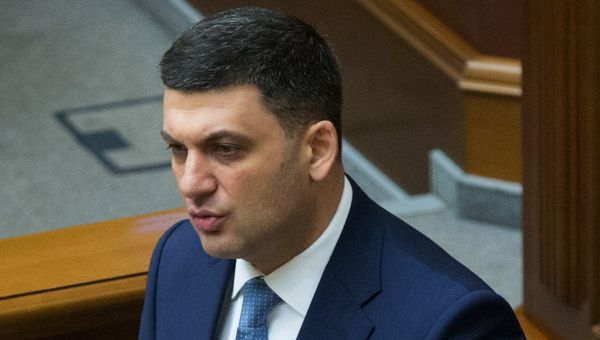 Премьер-министр Украины Владимир Гройсман на заседании Верховной рады Украины