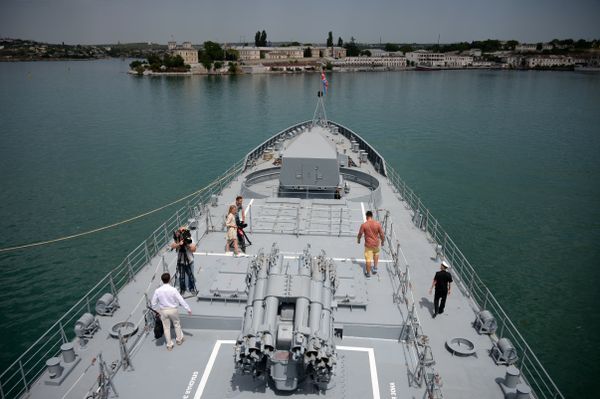 Военно-морской салон в Севастополе. Фрегат Адмирал Макаров