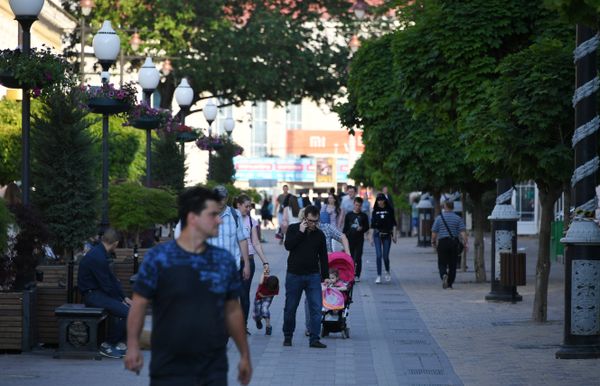 Улица Карла Маркса в центре Симферополя