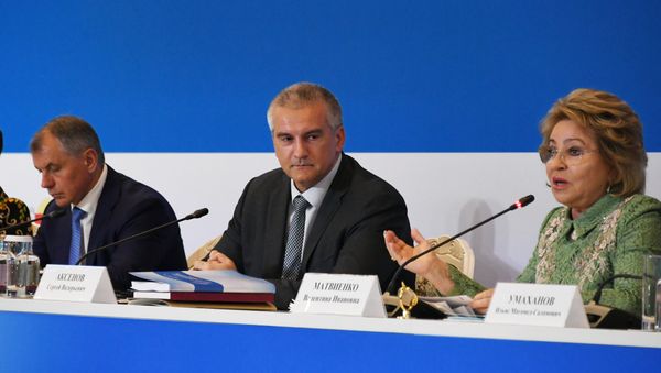 Глава Крыма Сергей Аксенов на Ливадийском форуме