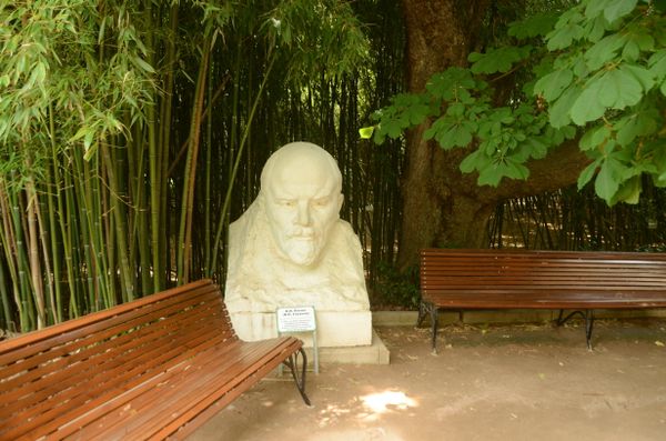 Бюст В.И. Ленина возле Научного музея в Никитском ботаническом саду
