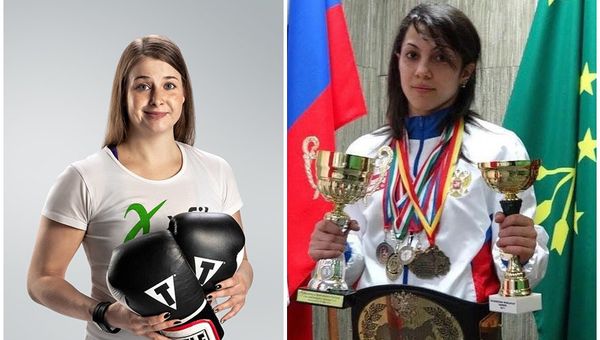 Чемпионка мира по кикбоксингу Фатима Жагупова и вице-чемпионка мира по этому виду спорта Элина Гисмеева