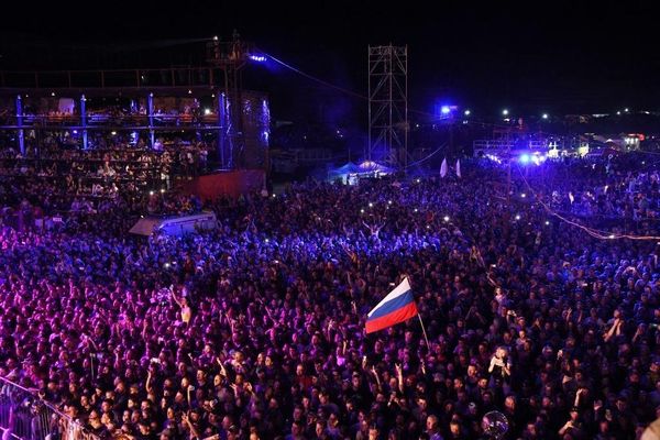 Десятое юбилейное байк-шоу на горе Гасфорта в Севастополе