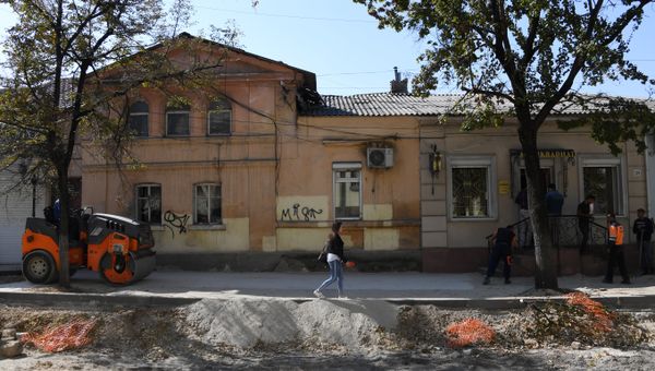 Симферополь.Капитальный ремонт улицы Александра Невского.