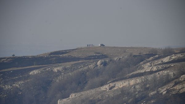 Тушение лесного пожара в урочище Курлюк-Баш в Симферопольском районе