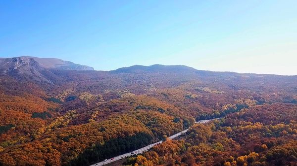 Троллейбус на крымской горной трассе. Видео