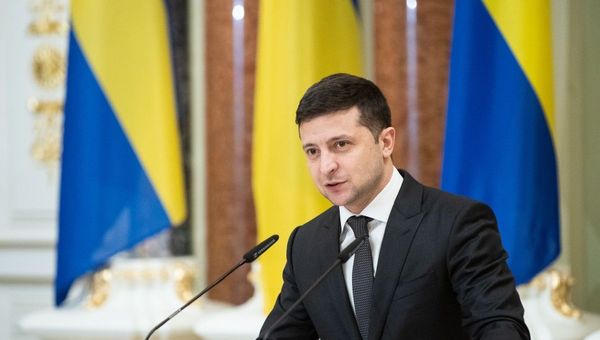 Президент Украины Владимир Зеленский на встрече с премьер-министром Швеции Стефаном Левеном