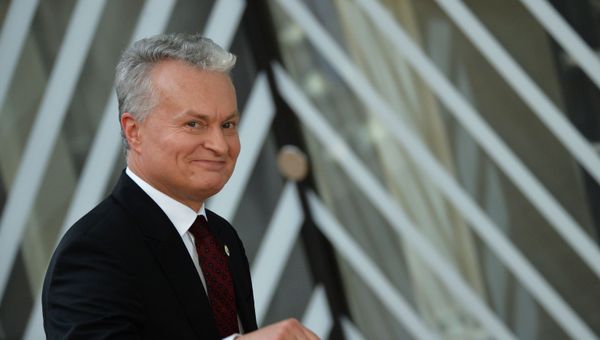 Президент Литвы Гитанас Науседа на саммите ЕС в Брюсселе