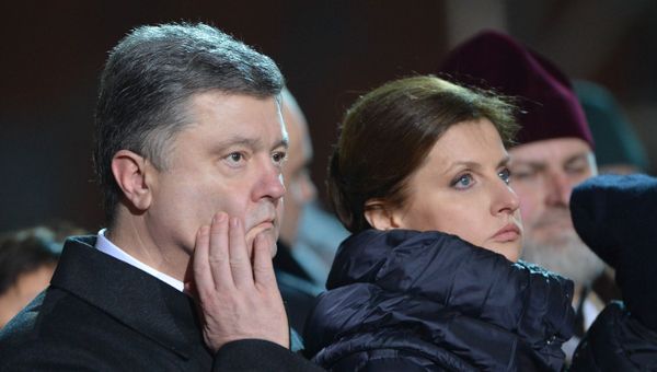 Экс-президент Украины Петр Порошенко с супругой Мариной Порошенко. Архивное фото