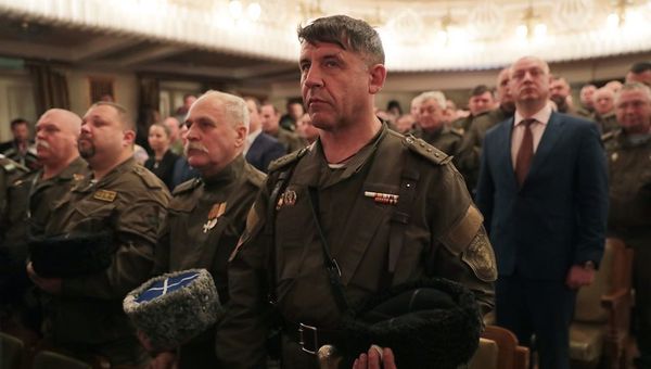 Казаки в день объединения казачьих войск Крыма и Севастополя