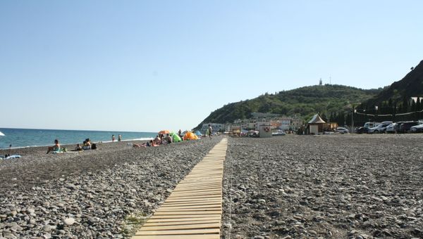 Пляж в Малореченском, Большая Алушта.